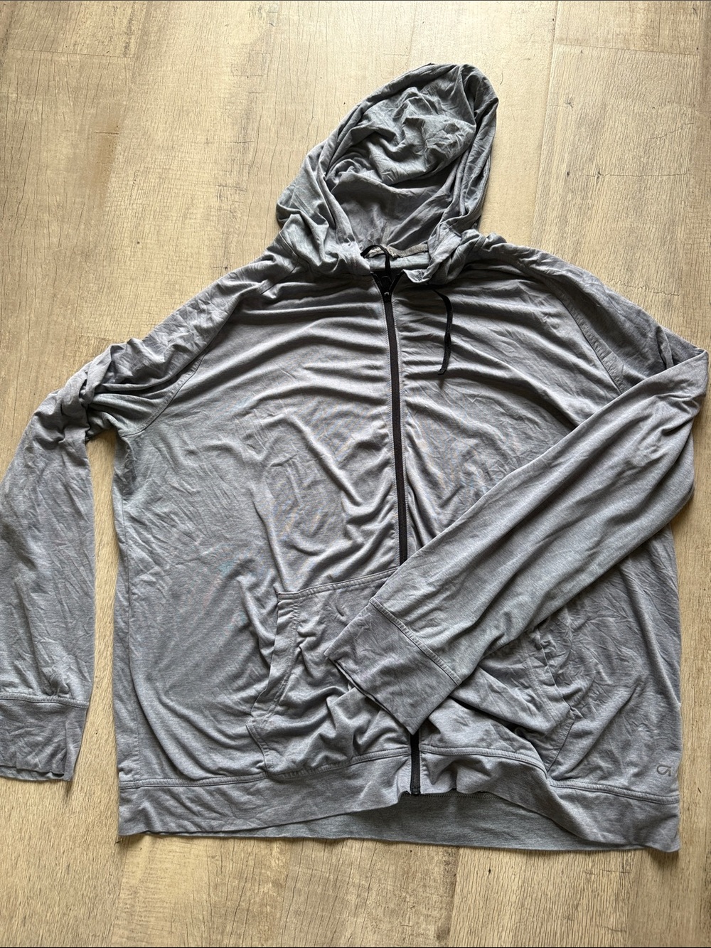 GAP Brushed Tech Jersey Hoodie in Light Gray